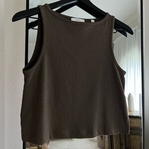 Vince Green 100 Cotton Boatneck Green Tank